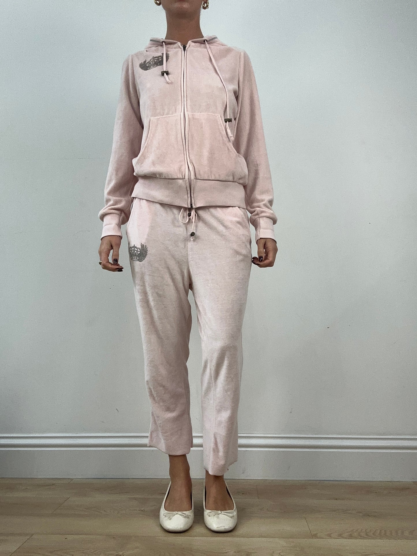 BALLETCORE | large baby pink bershka tracksuit set