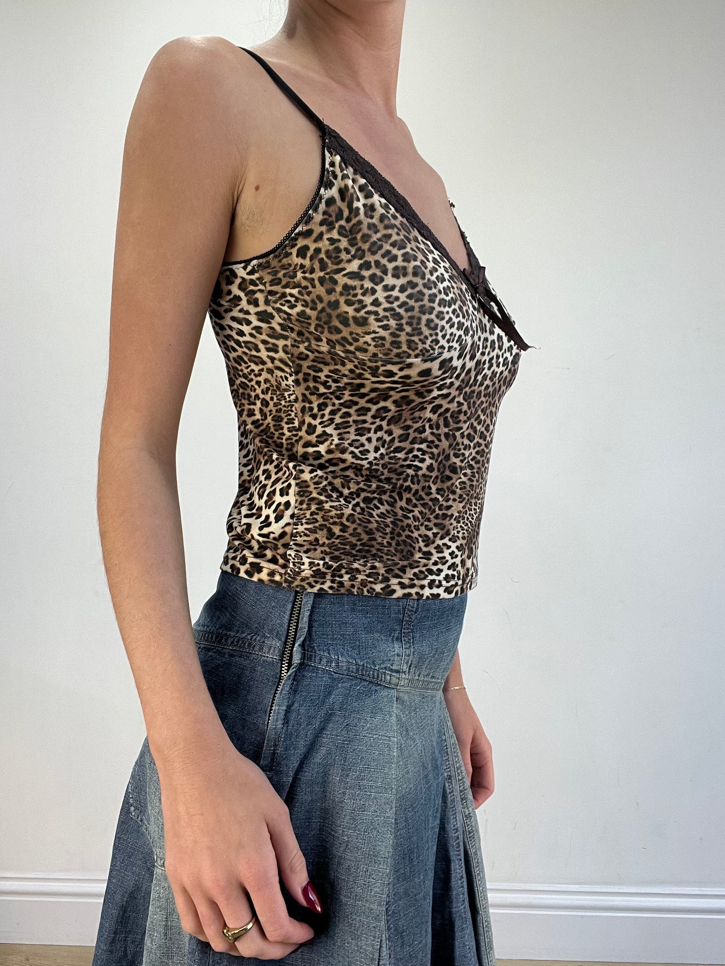 vintage edit sixteen | small brown and black leopard print cami