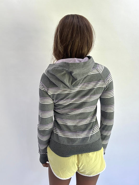 athleisure edit | small grey striped hoodie