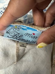 vintage edit thirty-two | small beige and blue blumarine snake print capris