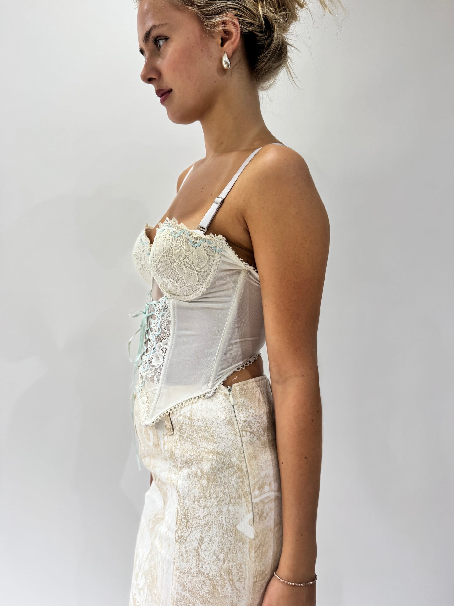 french summer drop | extra small/small white corset top