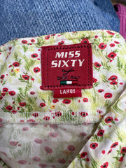 vintage edit twelve | medium green floral miss sixty linen cami