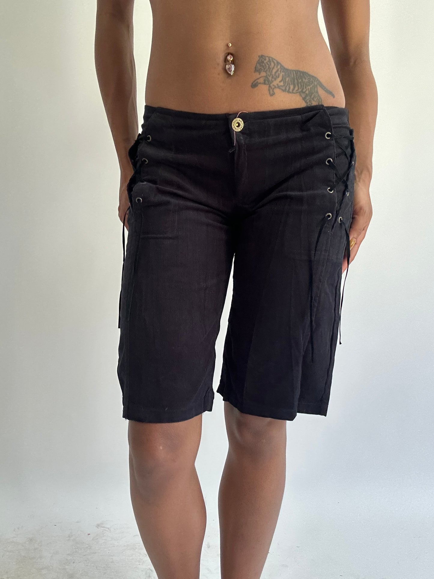 ‼️ | black corduroy shorts