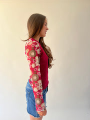 back to school drop | medium pink sheer top