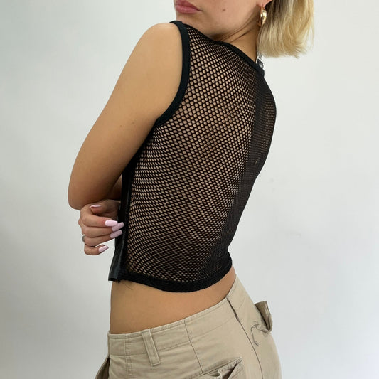 BEST PICKS | small black d&g graphic top with fishnet back