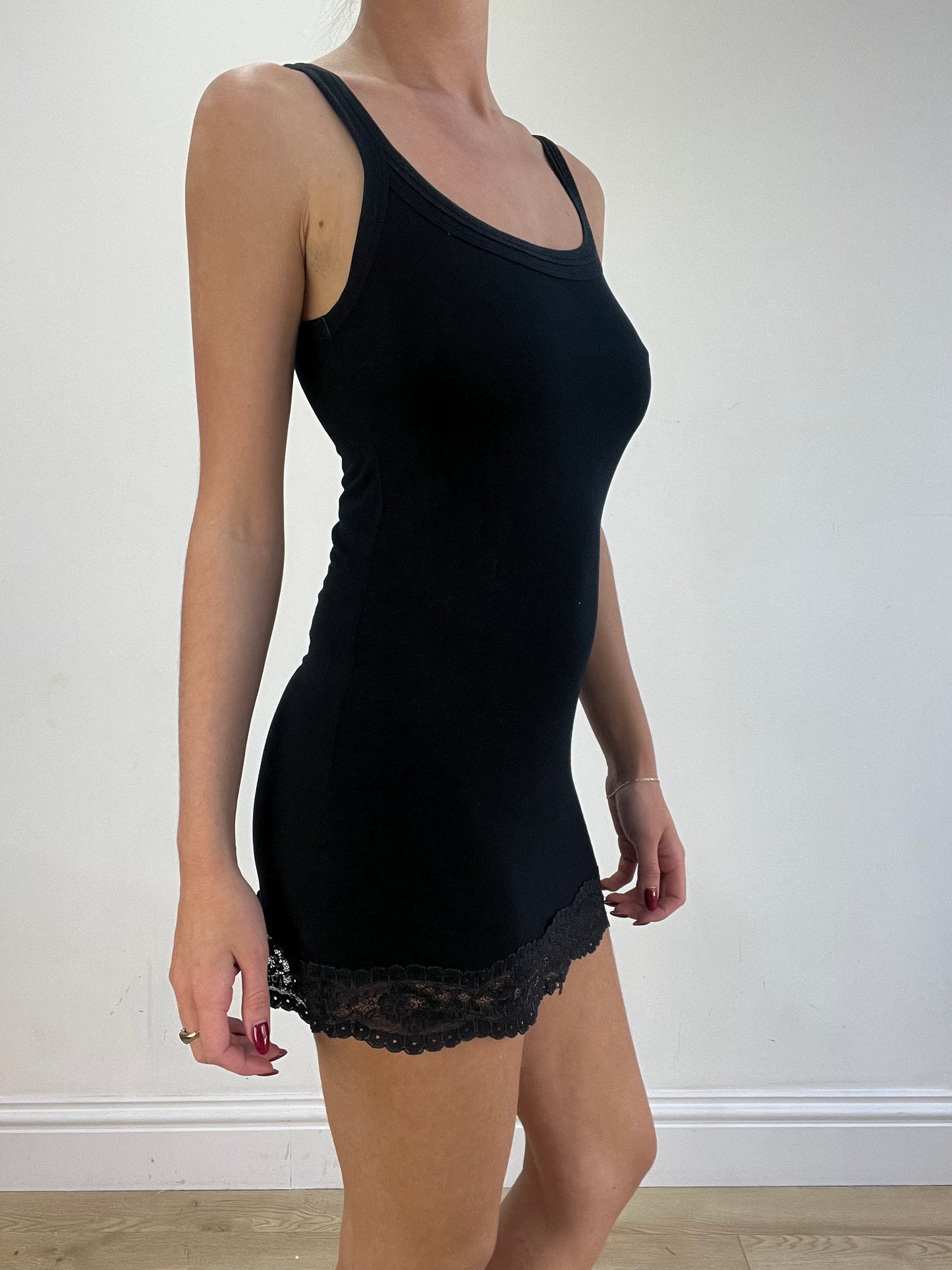 vintage edit sixteen | small black lace intimissimi dress