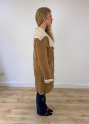 small beige afghan coat