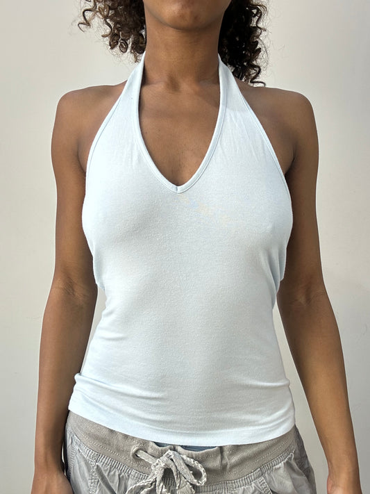 💻 athleisure edit | Extra pequeno azul leve pedaço de cabeça feminina vestido superior