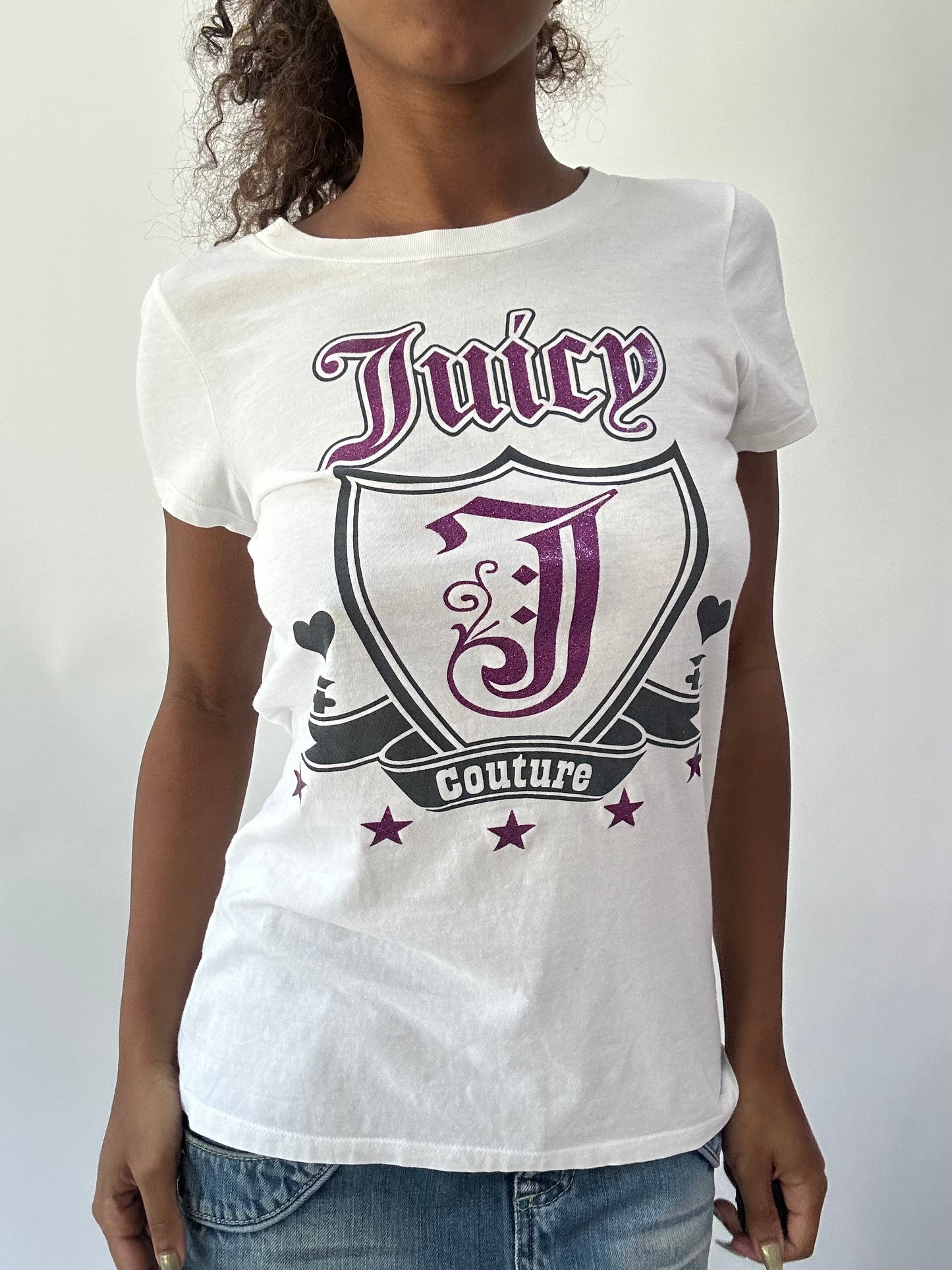 wag drop | small/medium white juicy couture tshirt