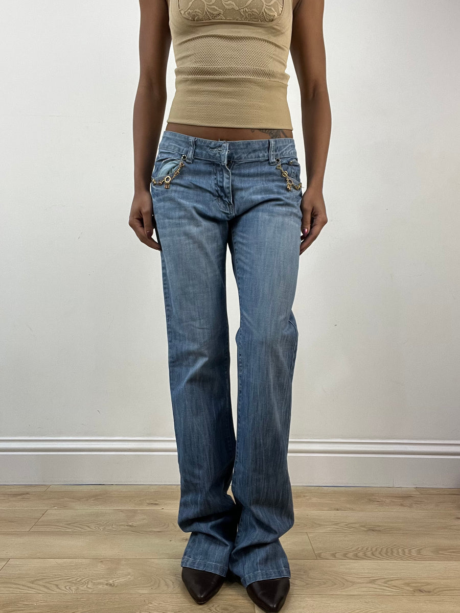 🪡BEST PICKS | small blue denim straight leg jeans