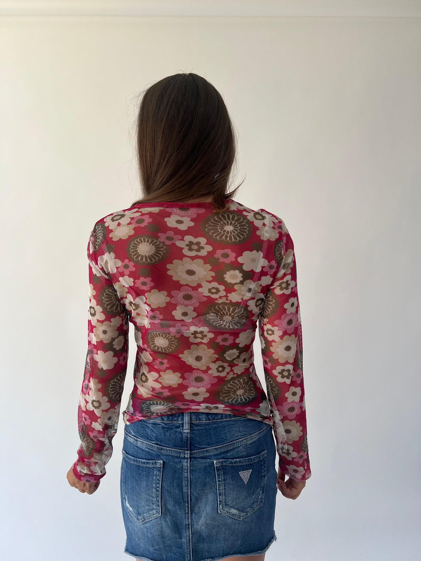 back to school drop | medium pink sheer top