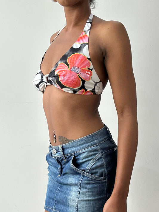 midsummer edit | small white and black bikini set