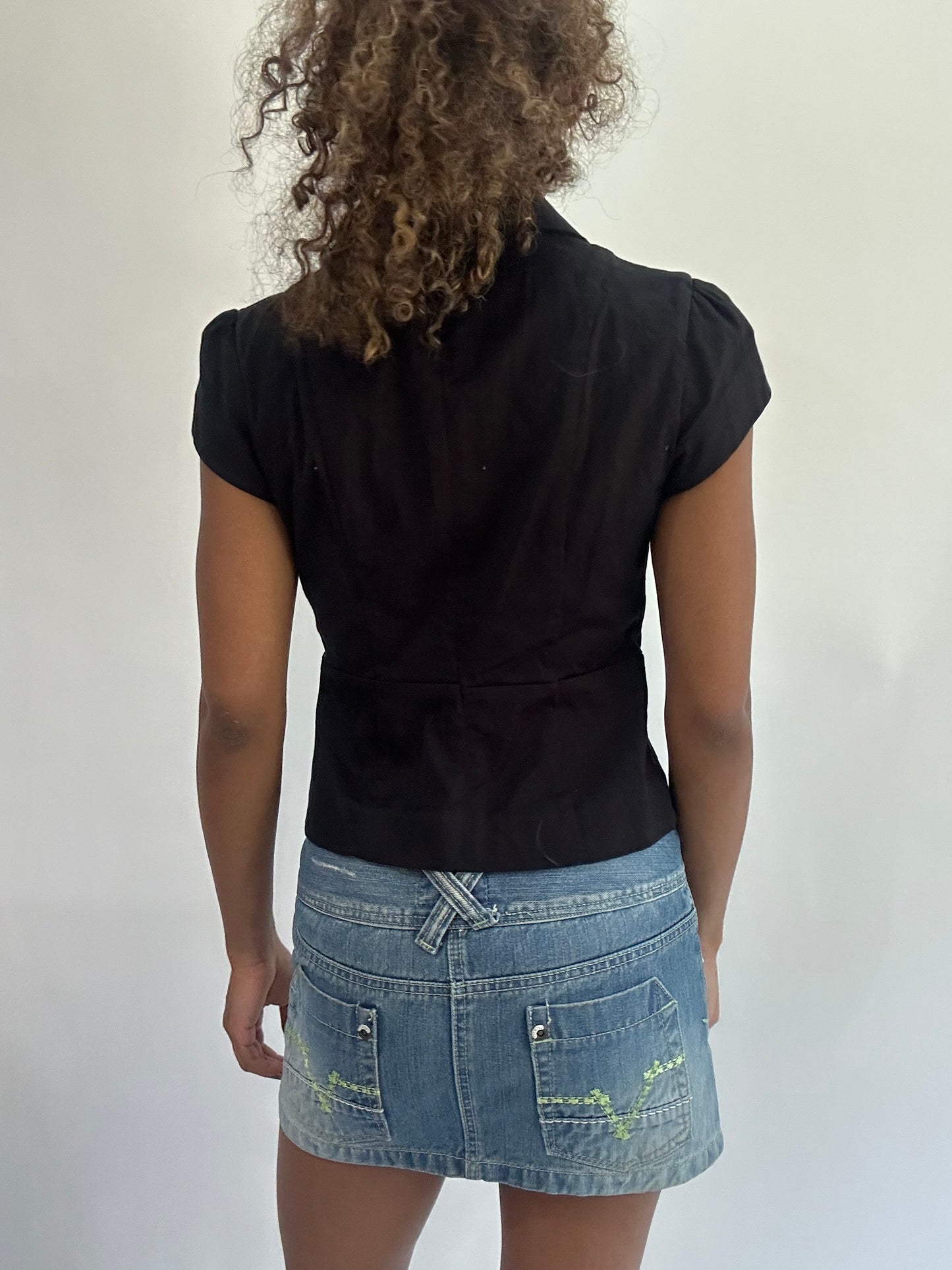 wag drop | small black peacoat top