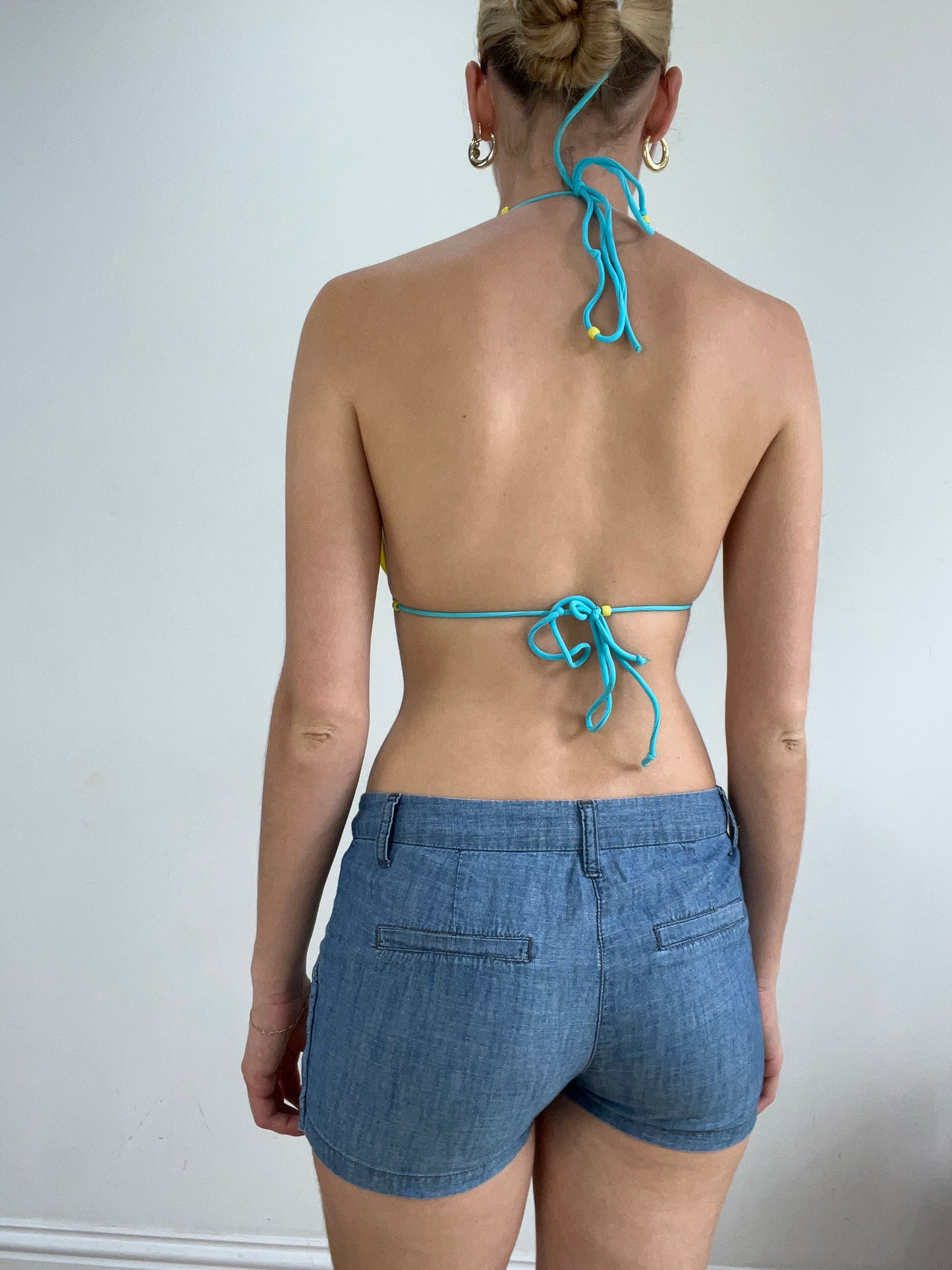 vintage edit twenty eight | small yellow and blue bikini set with floral print