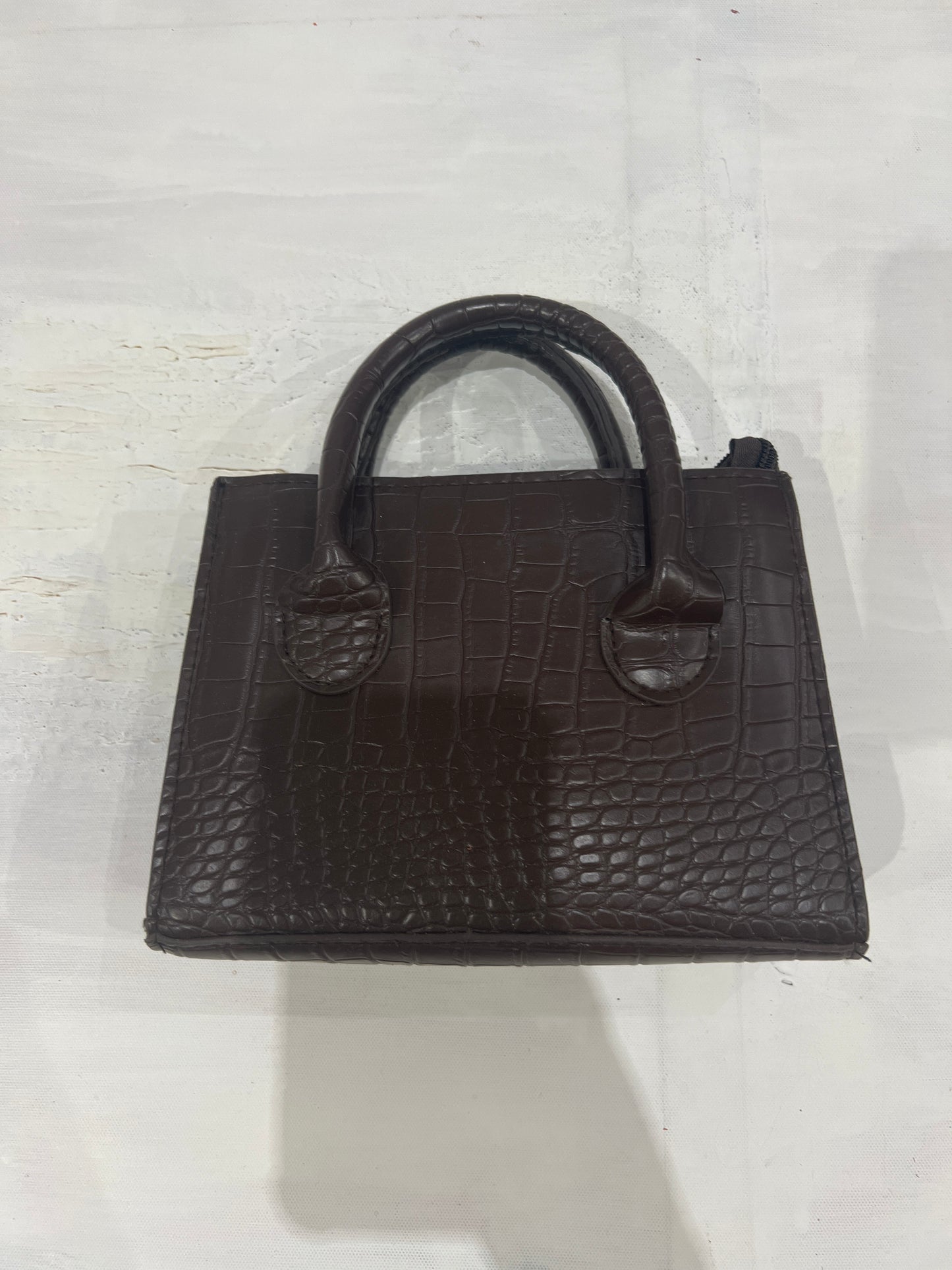 Y2K| small brown snake print handbag