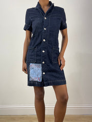 vintage edit thirty-six | taille: S · couleur: bleu · matière: denim · article: robe · détails: boutonné + calvin klein