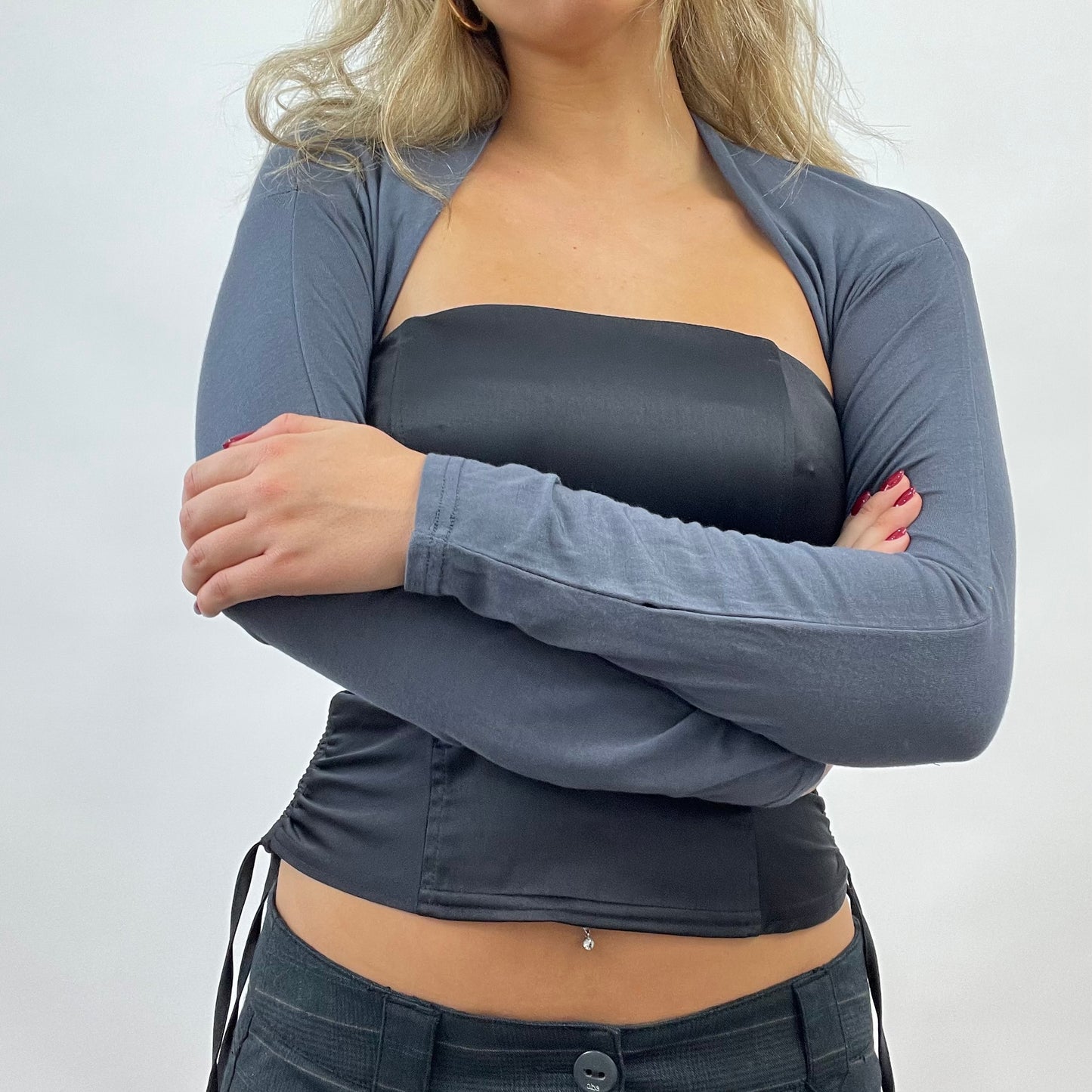 CORPCORE DROP | small blue bolero cardigan