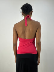 MOB WIFE DROP | xs pink gap halterneck top