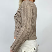ETHEREAL GIRL DROP | taille: S · couleur: marron · article: gilet · détails: simple + boutons + fermoir