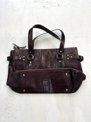 gilmore girls | dark brown buckle handbag