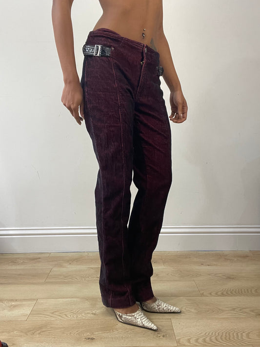 vintage edit: fashion week | small red and black denim jeans