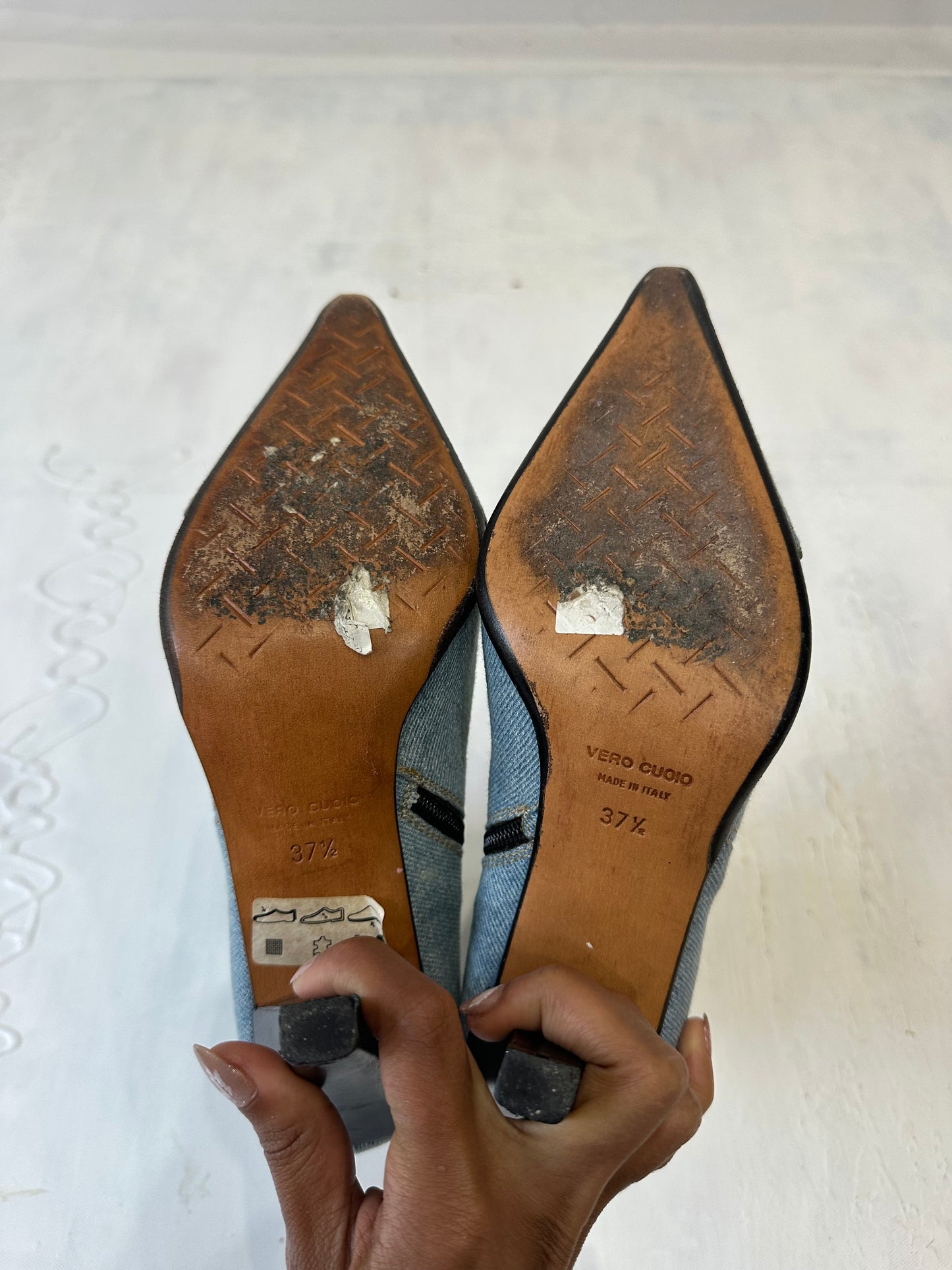 vintage edit thirty-three | UK4.5 blue denim ankle boots