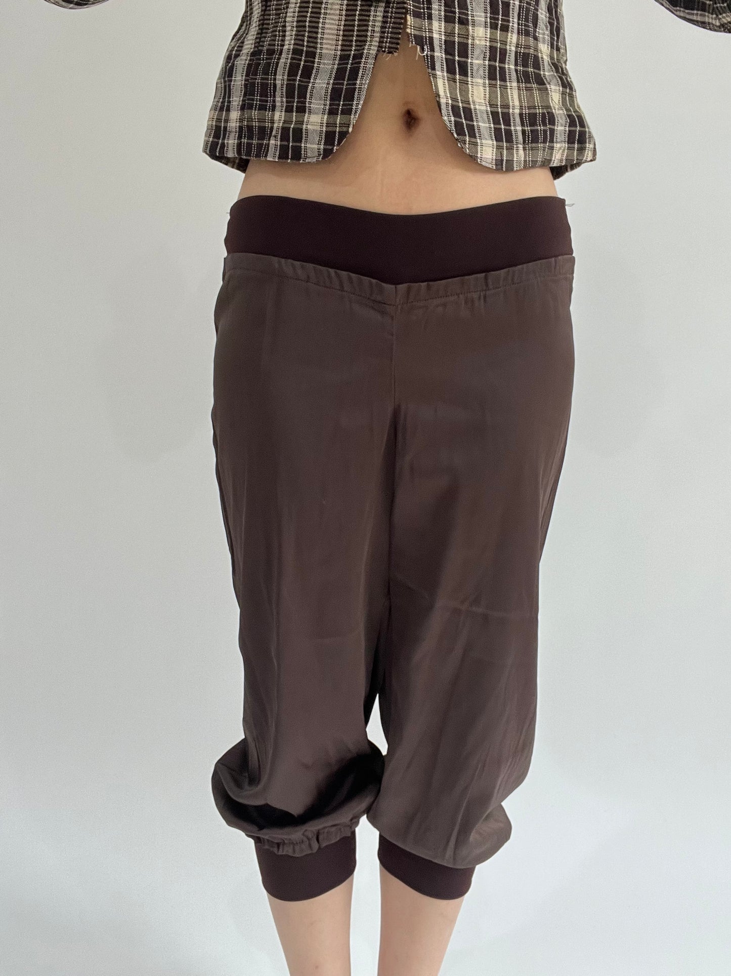 ‼️ | brown silk style shorts