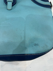 vintage edit thirty-four | blue faux leather shoulder bag