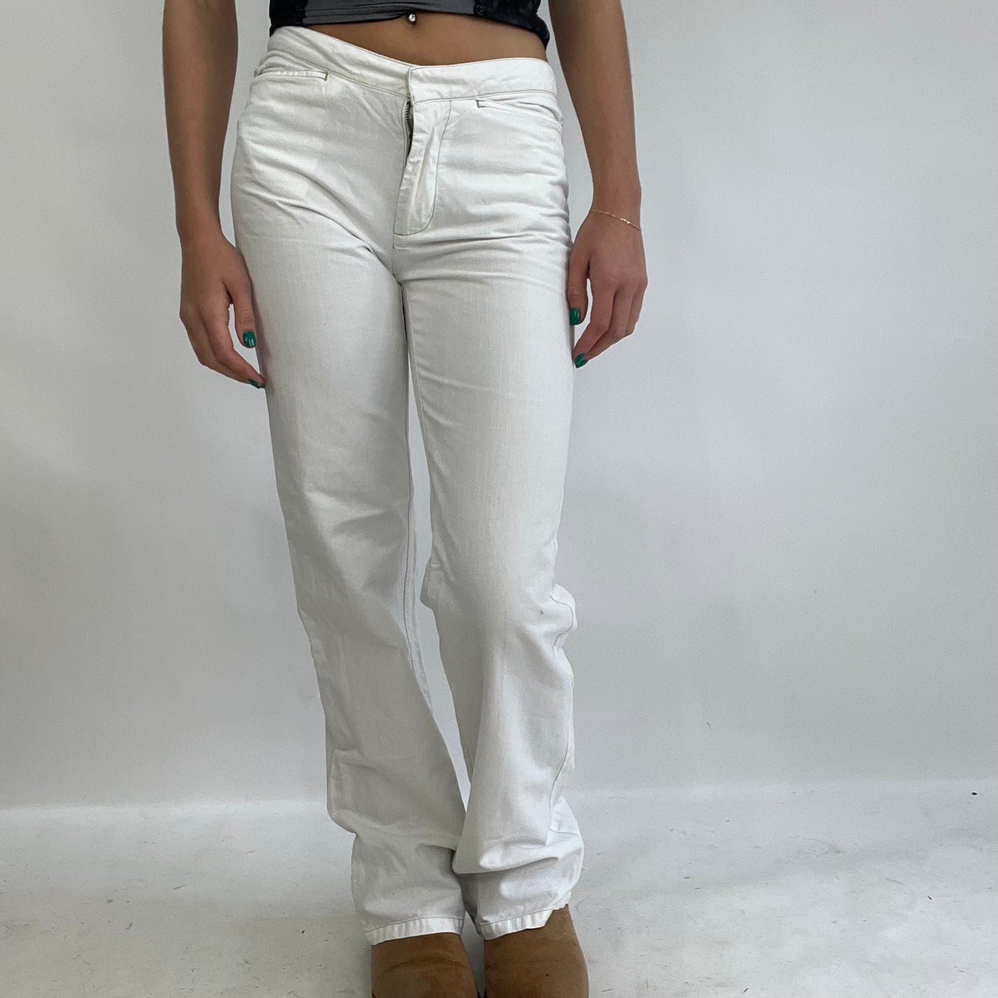 💚💻INSTA BADDIE DROP | XS white calvin klein jeans