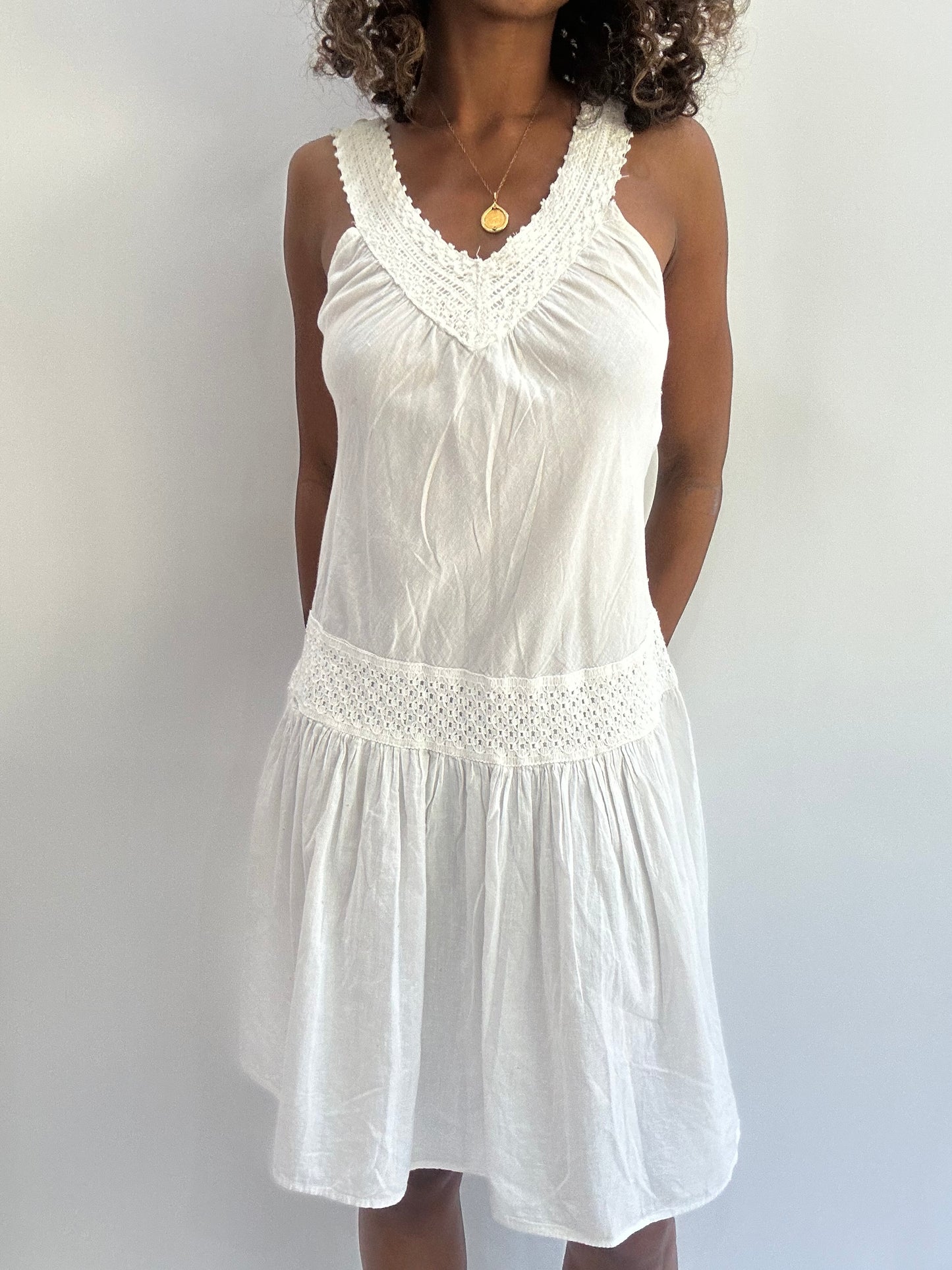 beach drop | small white mini dress