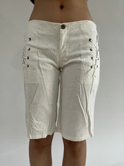 ‼️ | white corduroy shorts