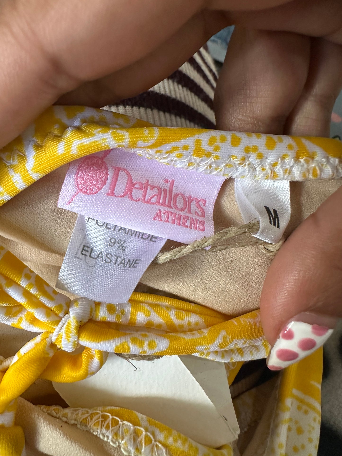 vintage edit twenty-nine | medium yellow and white ruffle bikini set
