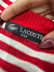 BEST PICKS | small red lacoste long sleeve striped jumper