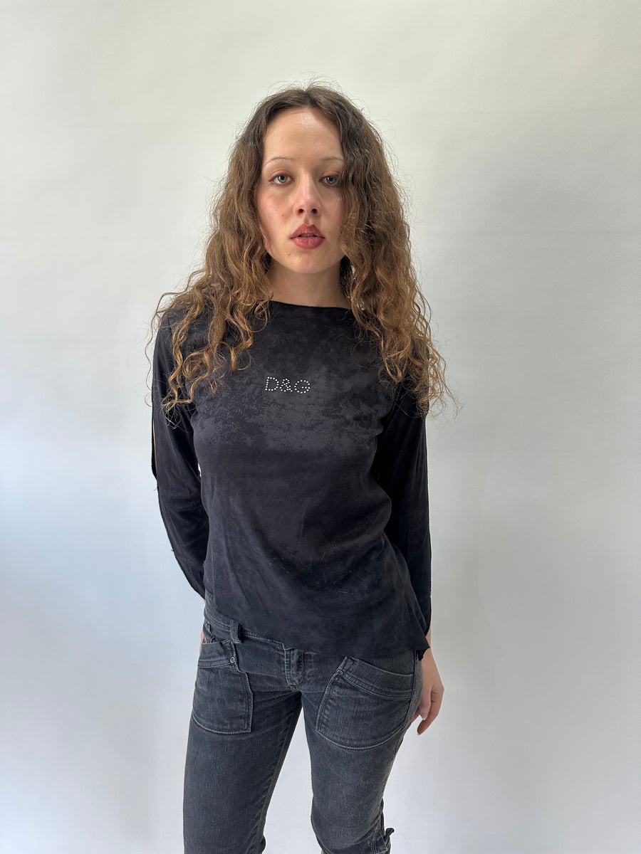 Western Edit | kleine schwarze dolce and gabanna Langarmshirt