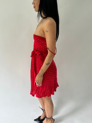 sailor drop | taille: M · couleur: rouge · article: robe · détails: pois + longueur mini