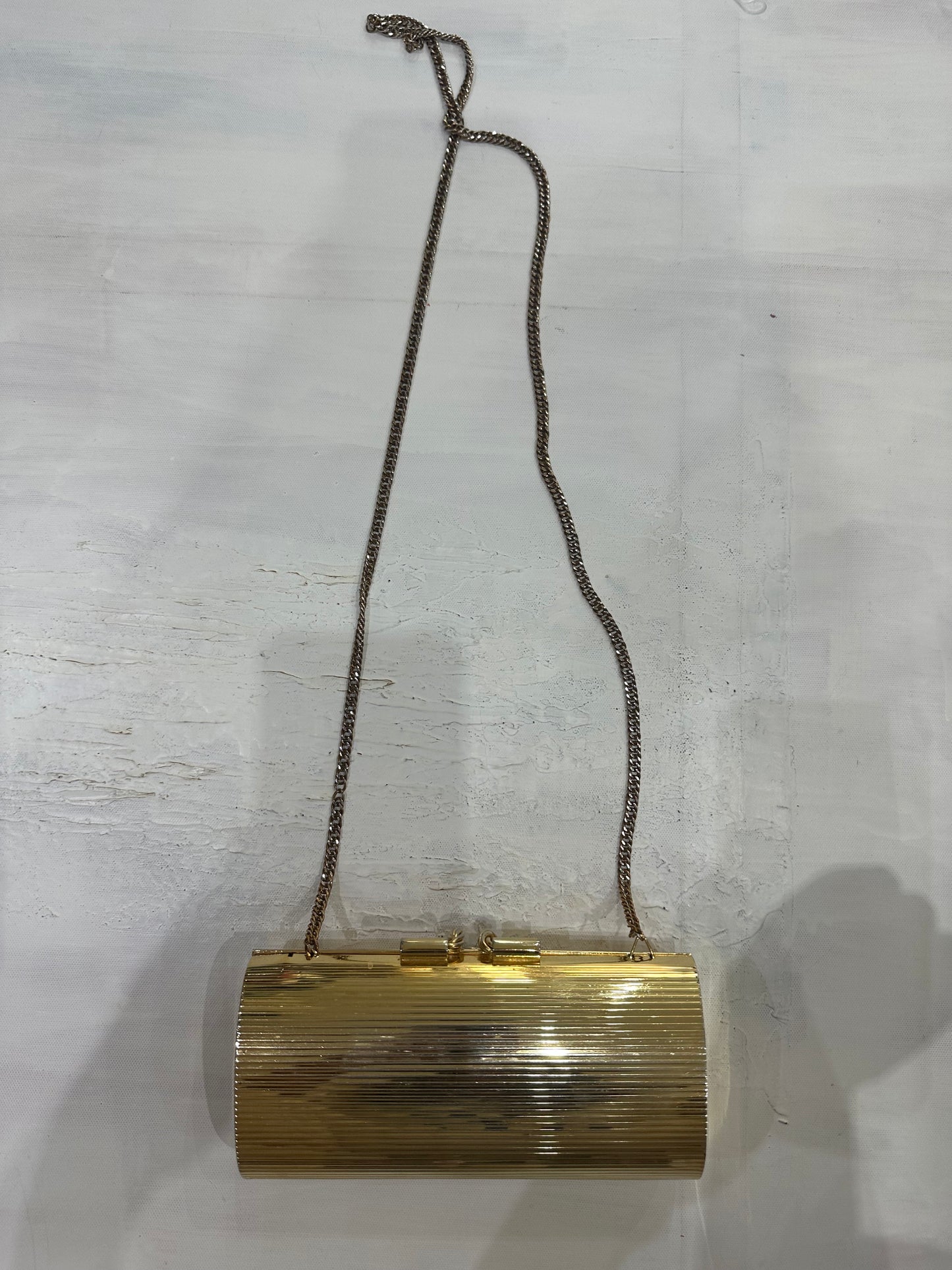 wedding guest drop | gold clutch chain bag