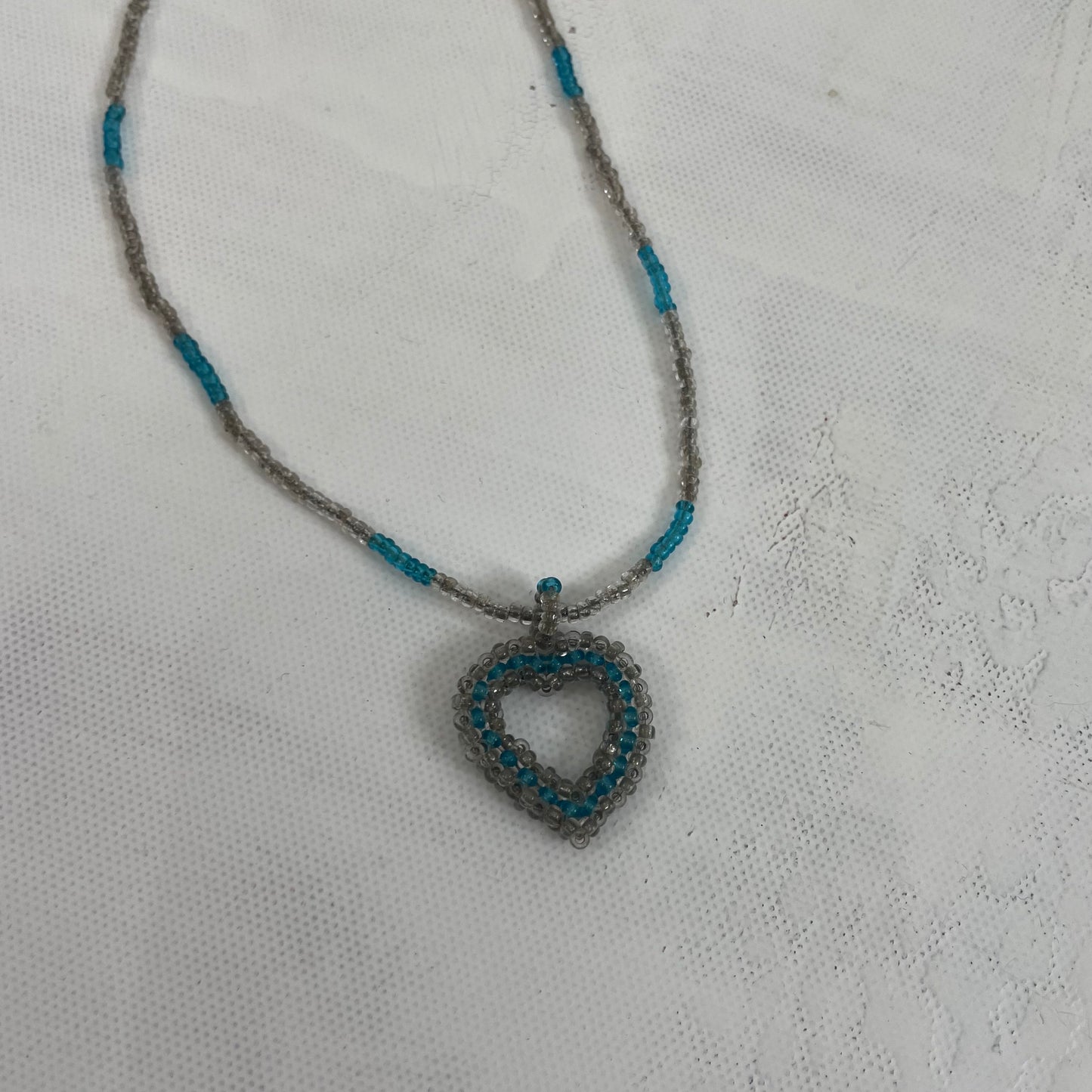 💚💻INSTA BADDIE DROP | blue heart necklace