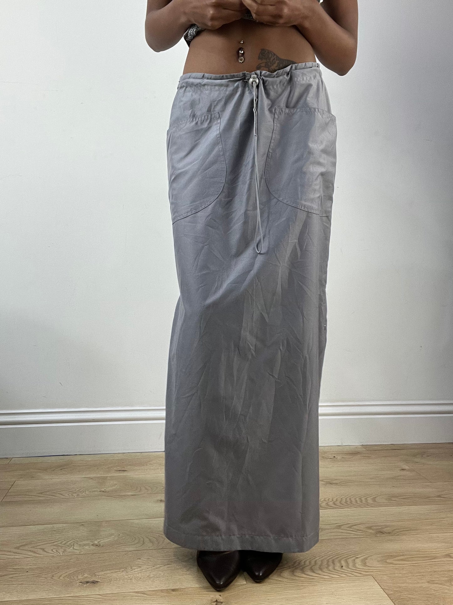 BEST PICKS | medium grey cargo style maxi skirt