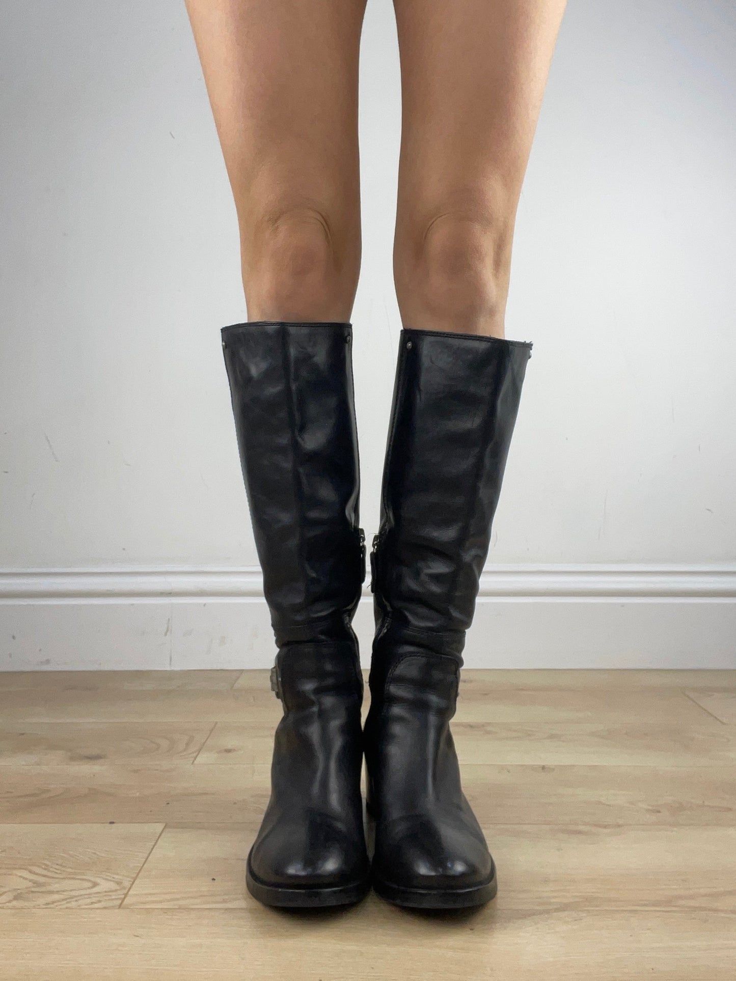 ⭐️ BEST PICKS | uk 6 black buckle strap knee high boots