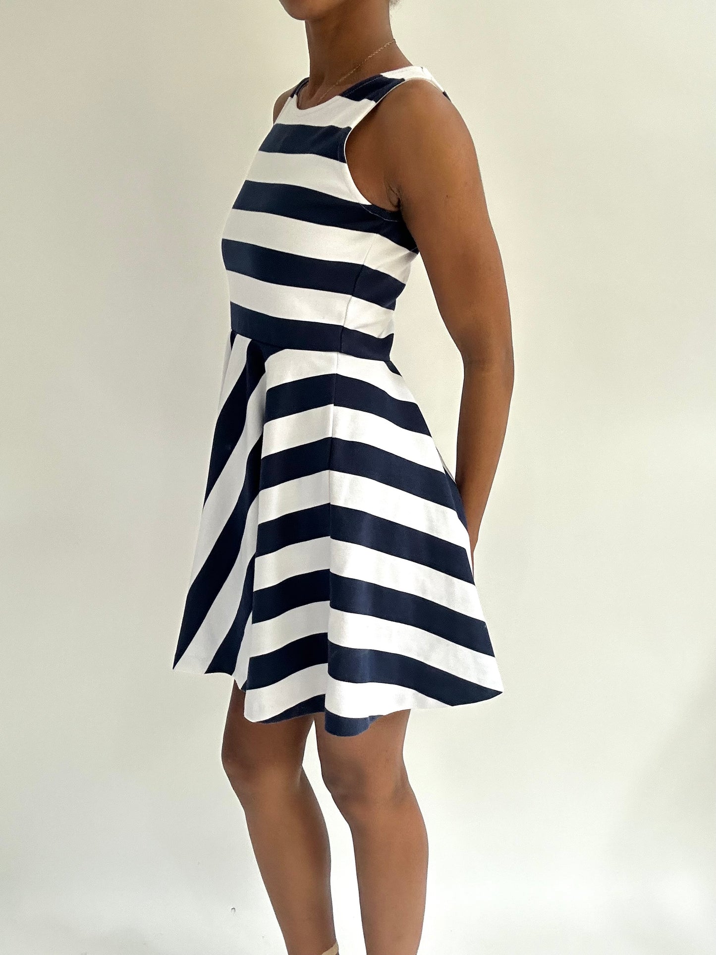 summermaxxing drop | extra small navy ralph lauren striped mini dress