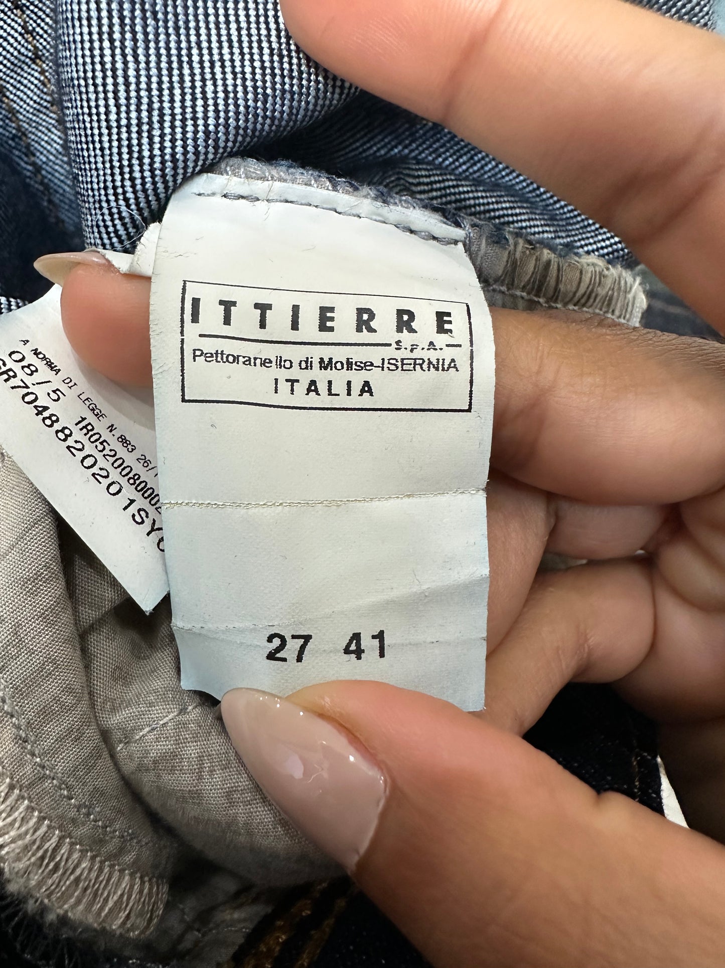vintage edit eighteen | small blue denim galliano jeans with diamanté lettering