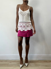 BEST PICKS | small/medium pink jersey drawstring mini skirt