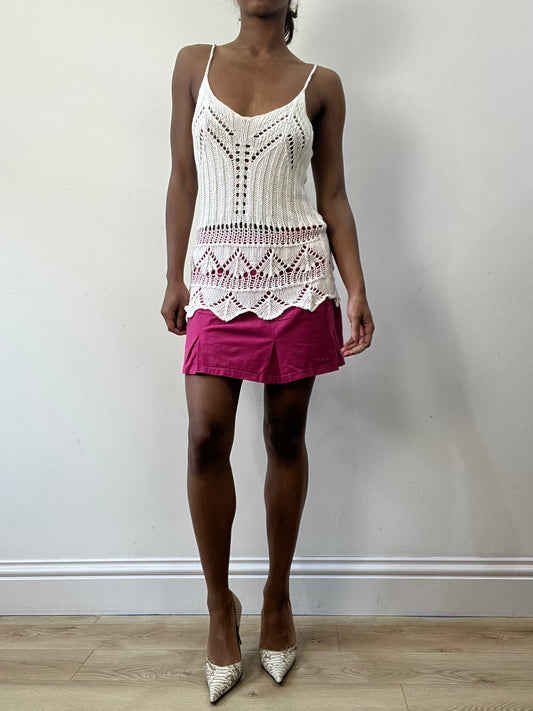 BEST PICKS | small/medium pink jersey drawstring mini skirt
