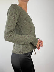 💻 LIBRARIAN CORE | medium khaki knitted cardigan