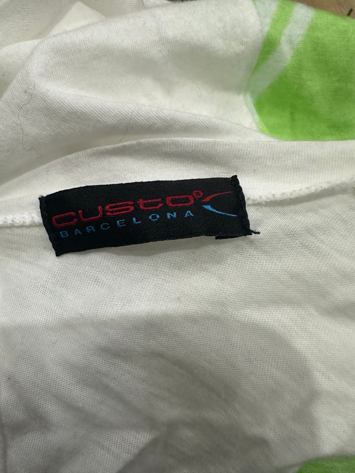 2016 edit | small/medium white custo barcelona long sleeve top