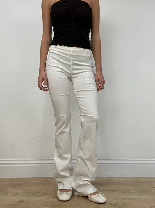 💻 vintage edit four | medium white flared trousers