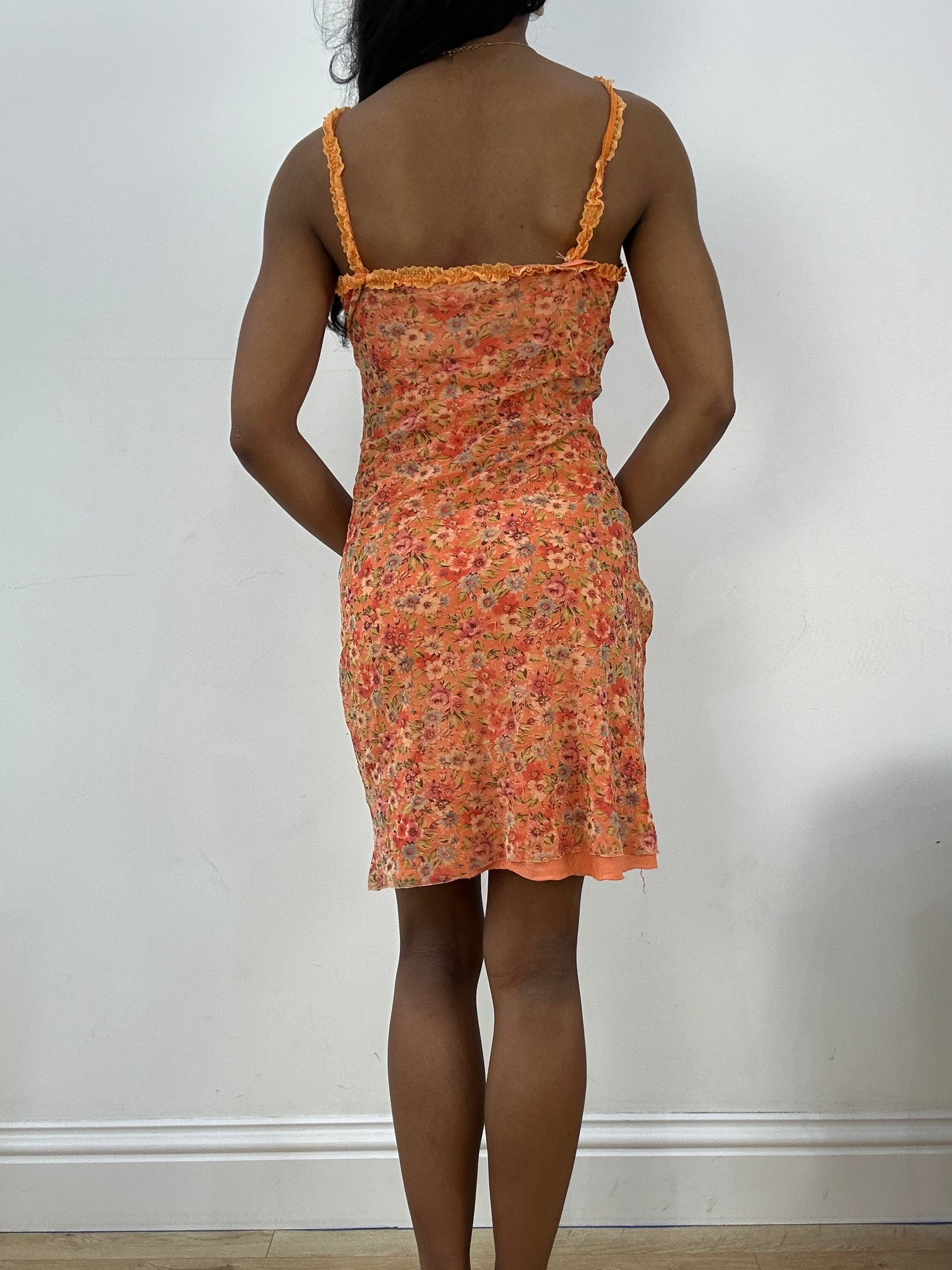 BEST PICKS | small orange floral mini dress