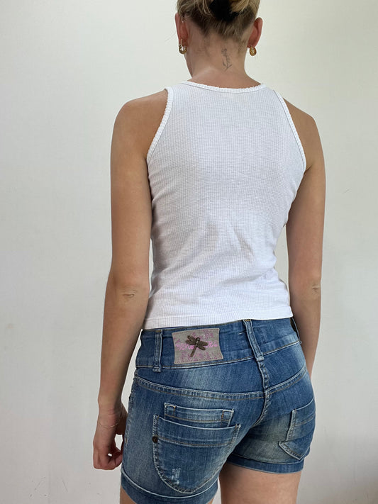 BEST PICKS | talla: S · color: blanco · prenda: top sin mangas · detalles: a cuadros