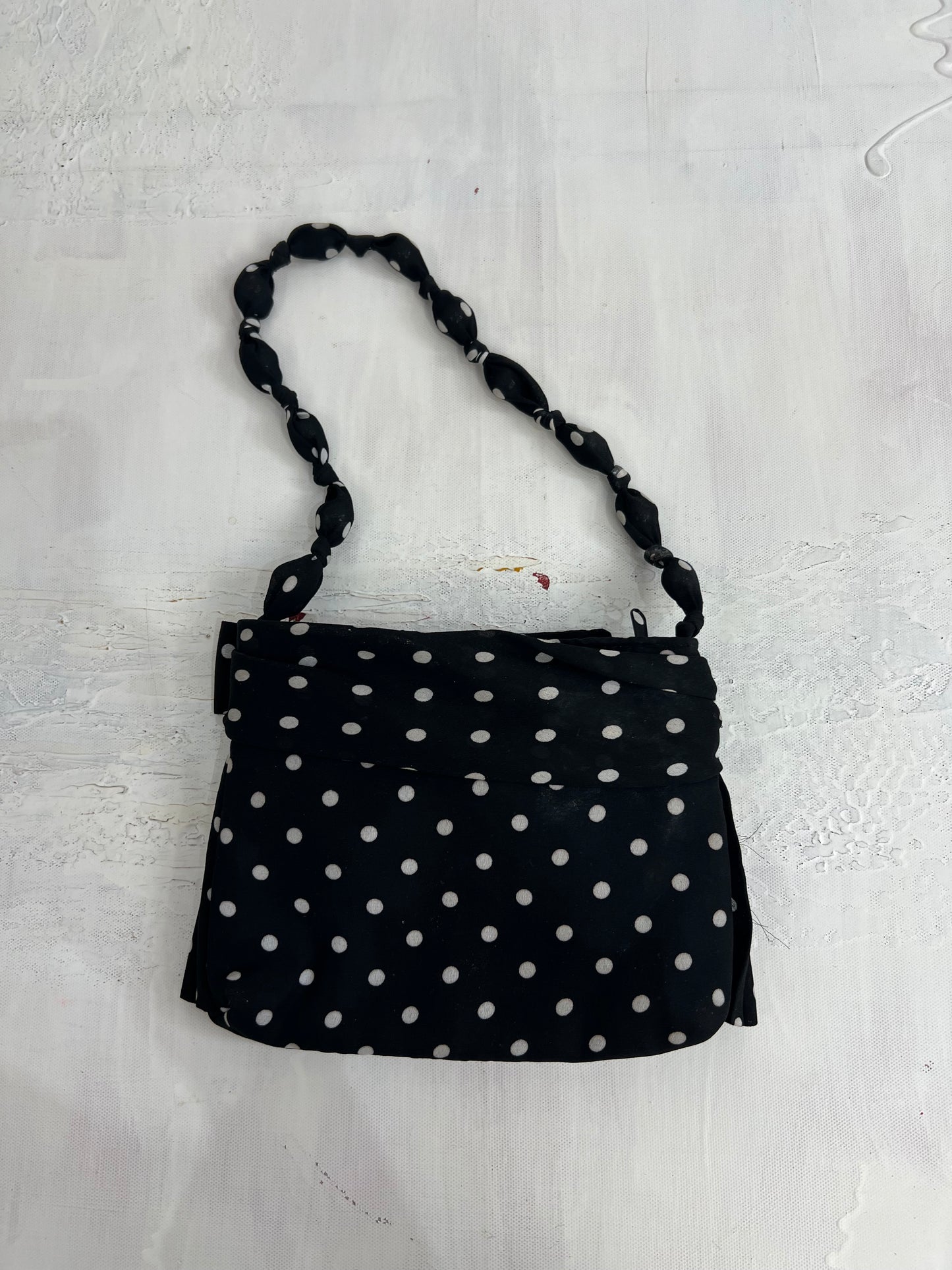 vintage edit thirty | black and white polka dot print bag