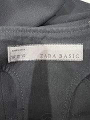 office siren | small black old label zara studded cropped waistcoat